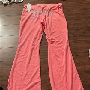 Juicy Couture Coral Velour Lounge Pants